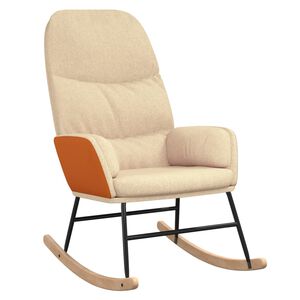 vidaXL Gungstol gräddvit tyg