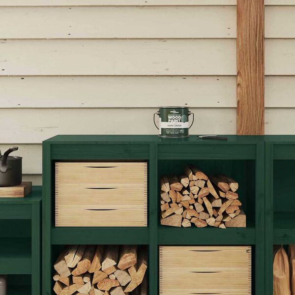 vidaXL Träfärg Grön 16,5 x 16,5 x 15,9 cm Väggprint