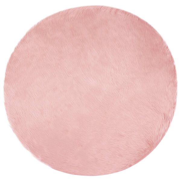 vidaXL Fusk Skinnmatta Tafalla Rosa &Oslash; 120 cm Polyester