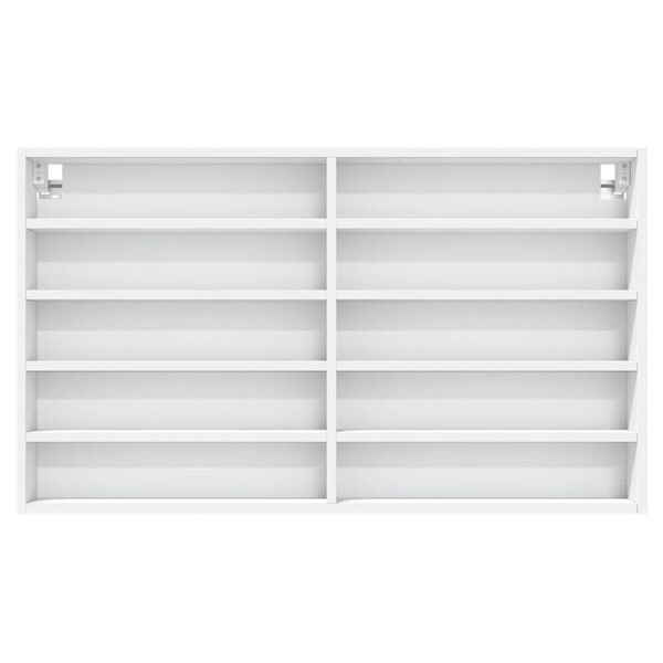 vidaXL Vitrinsk&aring;p vit 100x15x58 cm konstruerat tr&auml;