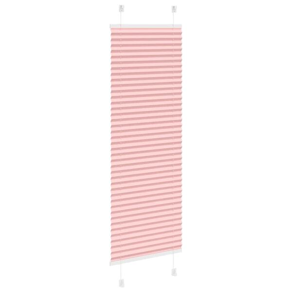 vidaXL Plisserad persienn rosa 45x100cm tyg bredd 44,4cm polyester