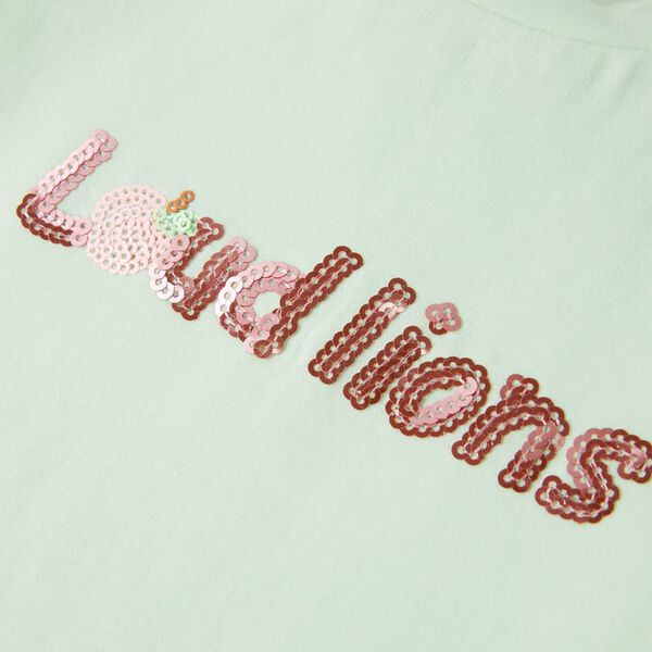 T-shirt med formade &auml;rmar f&ouml;r barn mjuk gr&ouml;n 140