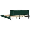 vidaXL Bed Frame with LED without Mattress "Hanko" Dark Green 200x200 cm Velvet