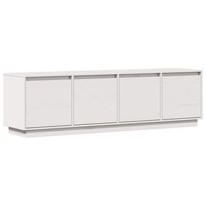 vidaXL Tv-b&auml;nk vit 156x37x45 cm massiv furu