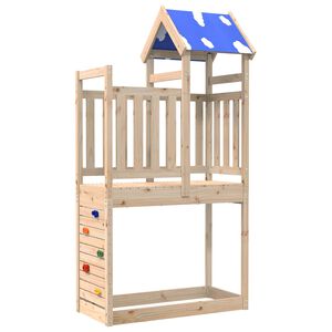 vidaXL Lekstapel Brun 110.5 x 52.5 x 215 cm Massiv furu