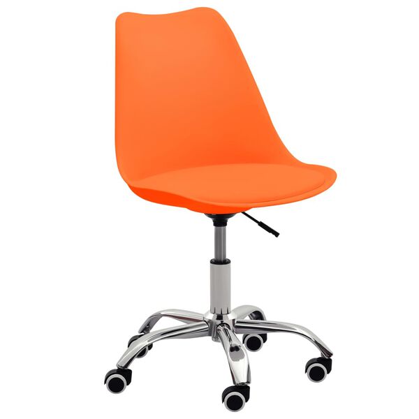 vidaXL Matstol orange konstl&auml;der