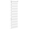 vidaXL Rullgardin zebra vit 40x150 cm tyg bredd 35,9 cm polyester