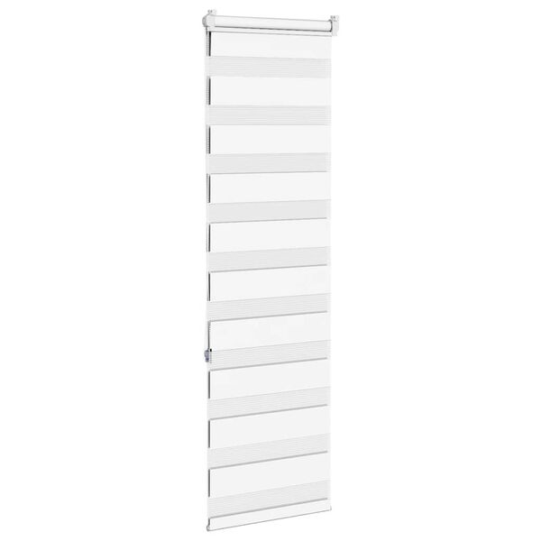 vidaXL Rullgardin zebra vit 40x150 cm tyg bredd 35,9 cm polyester