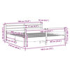 vidaXL Sängram utan madrass 180x200 cm massiv furu
