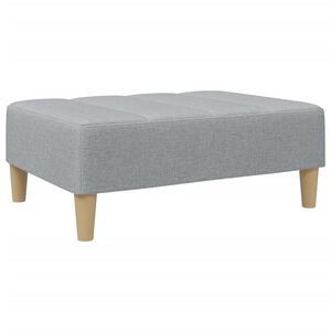 vidaXL Fotpall Ljusgr&aring; 77x55x31 cm tyg