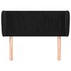 vidaXL Sänggavel med kanter svart 83x23x78/88 cm sammet