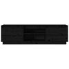 vidaXL Tv-b&auml;nk svart 140x35x40 cm massiv furu