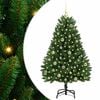 vidaXL Plast Hingad Julgran 150 LED-lampor Gr&ouml;n 150 cm PVC och st&aring;l