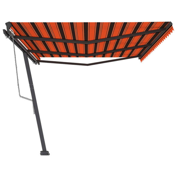 vidaXL Fristående automatisk markis 600x300 cm orange/brun