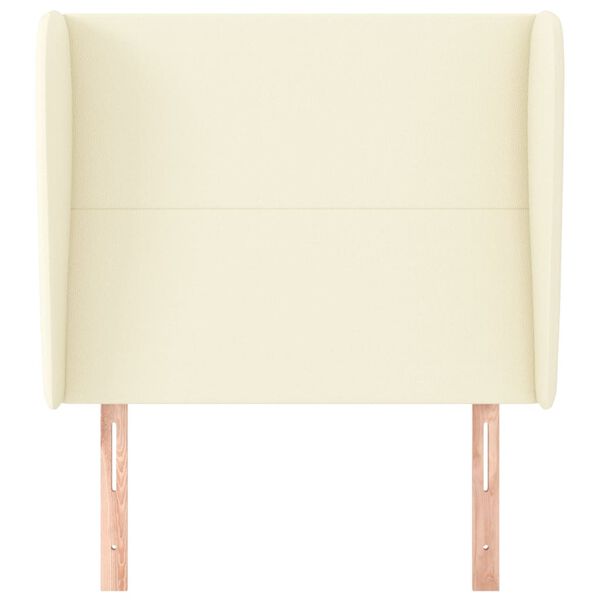 vidaXL S&auml;nggavel med kanter gr&auml;ddvit 103x23x118/128 cm konstl&auml;der