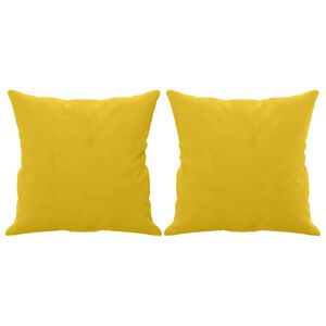 vidaXL Prydnadskuddar 2 st gul 40x40 cm sammet