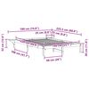 vidaXL Sängram med sidobord Vit 140 x 220 cm Massiv furu