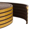 vidaXL Sj&auml;lvh&auml;ftande f&ouml;nsterf&ouml;rsegling Brun 15 x 8 mm 12 m EPDM-skum