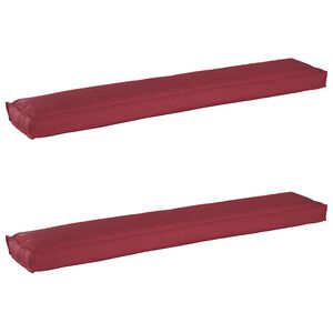 vidaXL Pallkuddset 2 pcs Vinr&ouml;d 200 x 40 x 8 cm Oxford Tyg