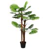 vidaXL Konstgjord Fan Palm Tr&auml;d Gr&ouml;n 75 x 25 x 180 cm Tyg och Bambun