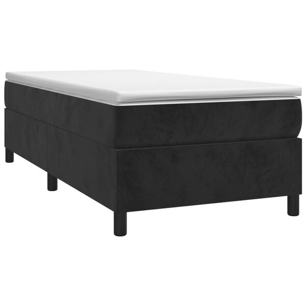 vidaXL Boxspring-s&auml;ngram svart 100x200 cm sammet