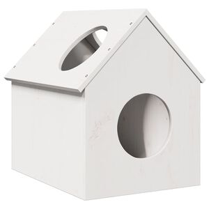 vidaXL Katthus vit 41x50x50 cm massiv furu