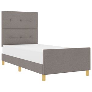 vidaXL S&auml;ngram med huvudgavel Taupe 100 x 200 cm tyg