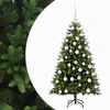 vidaXL Konstgjord julgran med kulor 120 cm 150 LED-lampor Varmvit