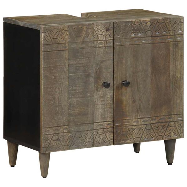 vidaXL Tvättställsskåp 62x33x58 cm massivt mangoträ