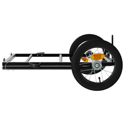 vidaXL Cykelvagn transport svart 122x53x28 cm järn