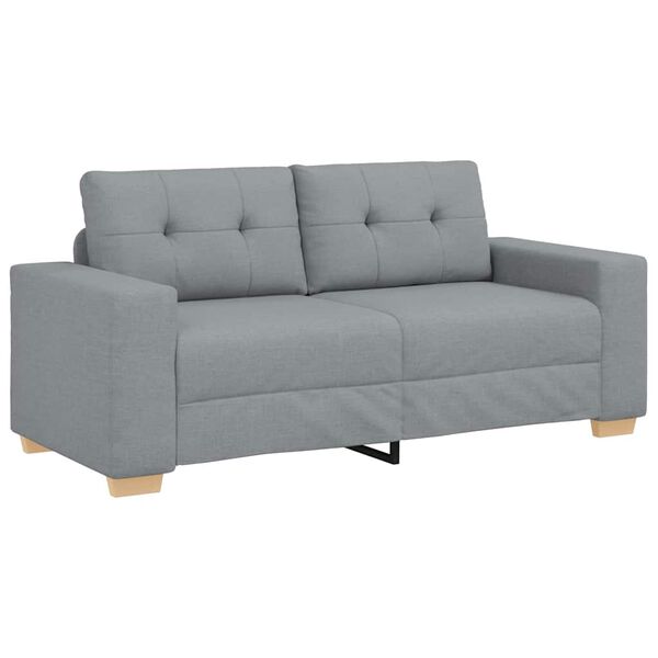 vidaXL Loveseat soffa ljusgr&aring; 180x77x82 cm tyg