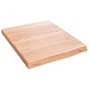 vidaXL V&auml;gghylla ljusbrun 40x50x(2-4) cm behandlad massiv ek