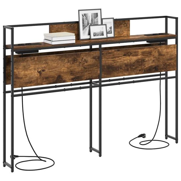 vidaXL F&ouml;rvaringshuvudgavel R&ouml;kf&auml;rgad ek 150 cm Konstruerat tr&auml;