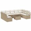 vidaXL Tr&auml;dg&aring;rdsoffset 10 st Beige och gr&auml;ddf&auml;rgad konstrotting