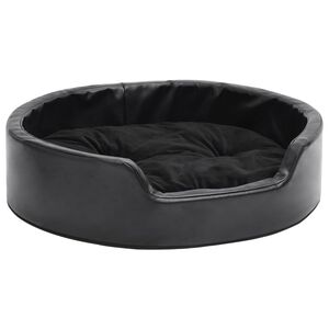vidaXL Hundb&auml;dd svart 69x59x19 cm plysch och konstl&auml;der