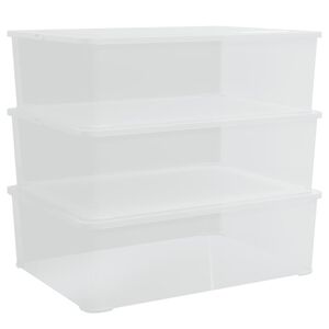 vidaXL Plastl&aring;dor 3 st 25 L stapelbara