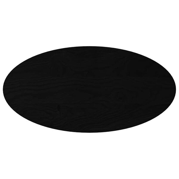vidaXL Bordsskiva m&ouml;rkbrun 100x50x2 cm massiv ek oval