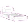 vidaXL Bed Frame without Mattress "Hvar" Grey 100x200 cm Faux Leather
