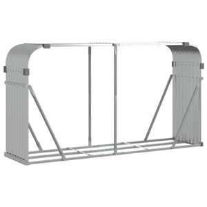vidaXL Vedst&auml;ll silver 180x45x100 cm galvaniserat st&aring;l