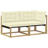 vidaXL Sektionell Soffa Enheter med kudde Vit 162,5 x 83 x 73 cm