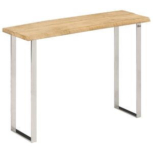 vidaXL Avlastningsbord med levande kant 105x33x76 cm massivt mangotr&auml;
