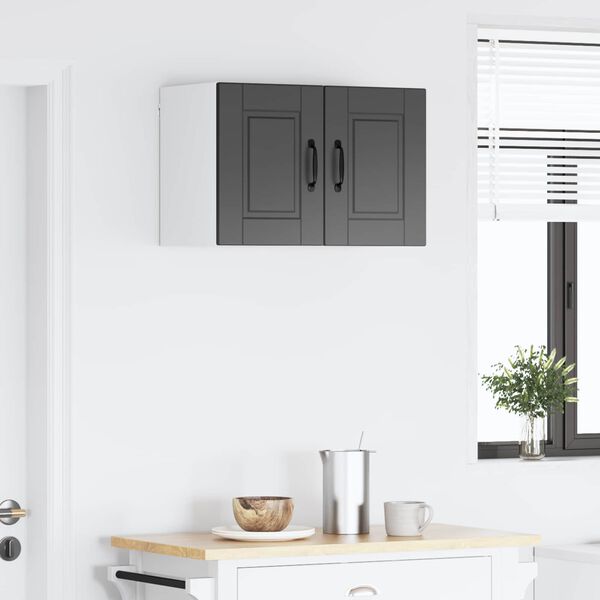 vidaXL K&ouml;kssk&aring;p med hylla 2 pcs Svart 30 x 31 x 40 cm Konstruerat tr&auml;