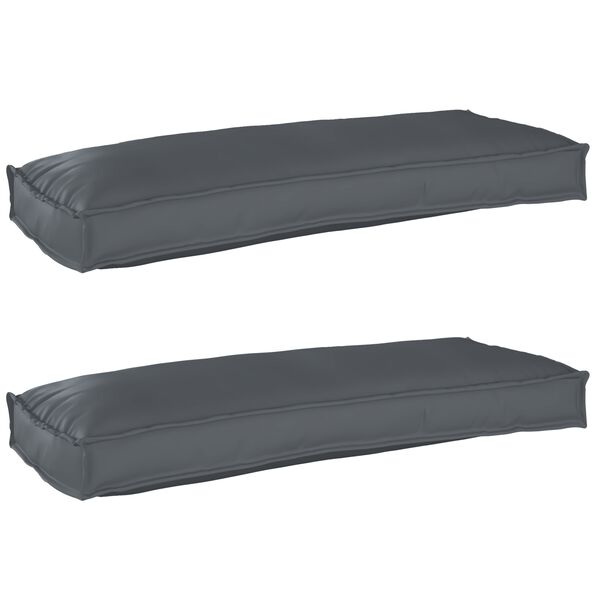 vidaXL Pallkuddset 2 pcs Antracit 100 x 40 x 8 cm Oxford Tyg
