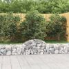 vidaXL Gabion bågformad 20 st 200x30x40/60 cm galvaniserat järn