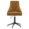 vidaXL Kontorsstol snurrbar brun sammet