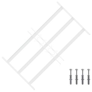 vidaXL F&ouml;nsterskyddsgaller med 3 Tv&auml;rstag 3 pcs 43-74 cm