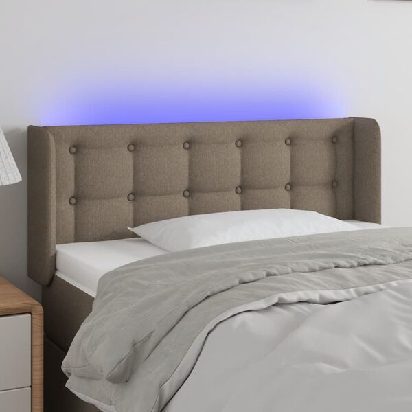 vidaXL S&auml;nggavel LED taupe 83x16x78/88 cm tyg