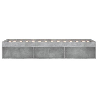 vidaXL Sängram betonggrå 75x190 cm