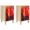 vidaXL Nattduksbord HEESCH 2 st Sonoma-ek 36 x 33 x 60 cm