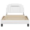 vidaXL Bed Frame "Viana" without Mattress White 100x203 cm Faux Leather